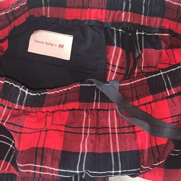 Simone Rocha x H&M Red Plaid Pants (Size Medium) - Picture 7 of 8